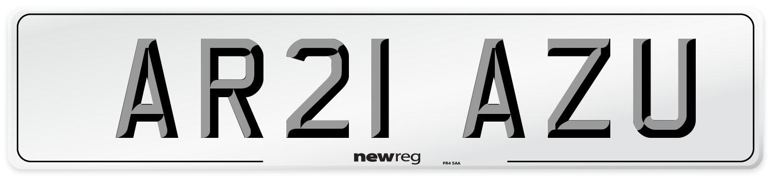 AR21 AZU Number Plate from New Reg